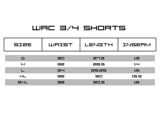 WAC 3/4 shorts