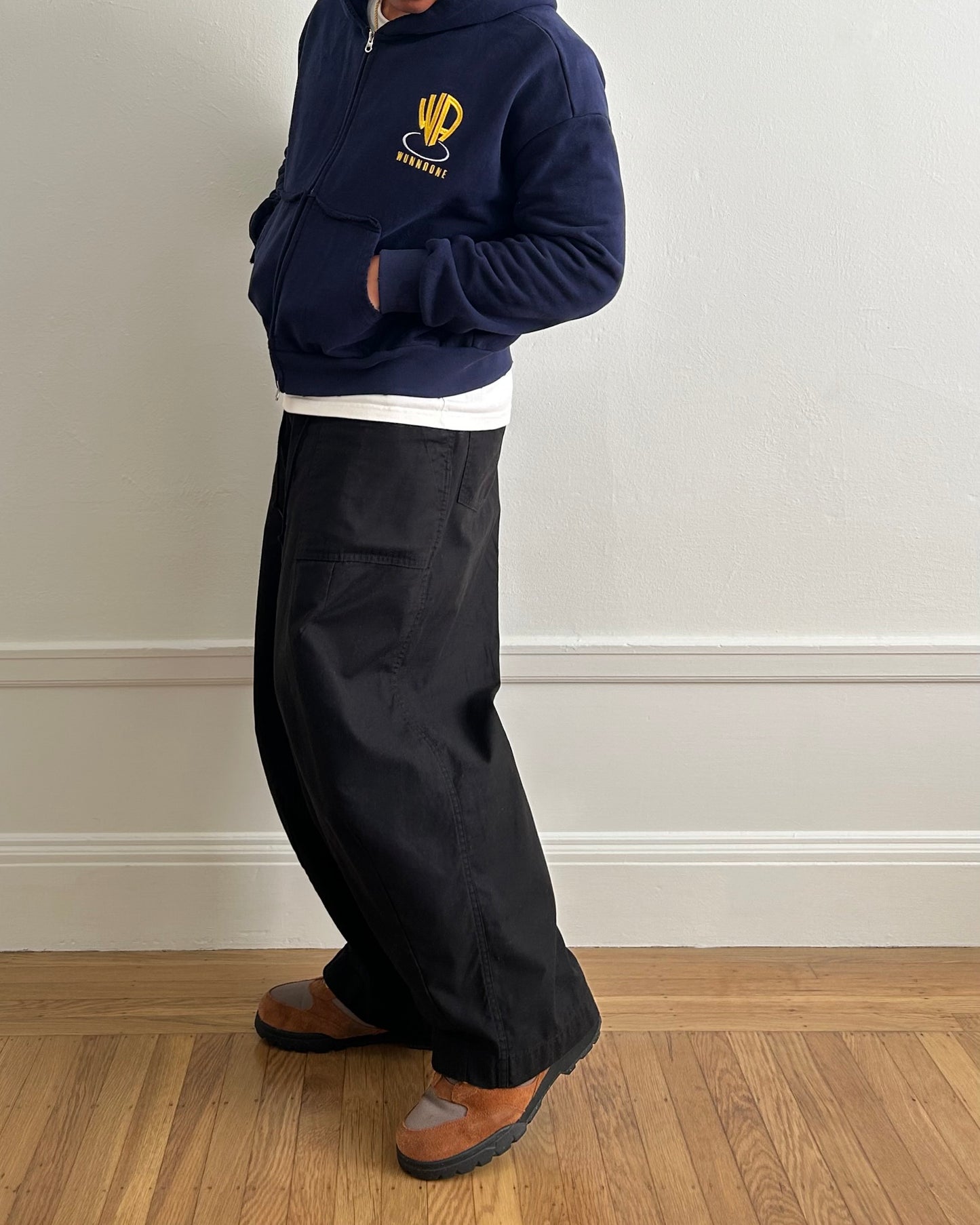 navy blue uniform zip up